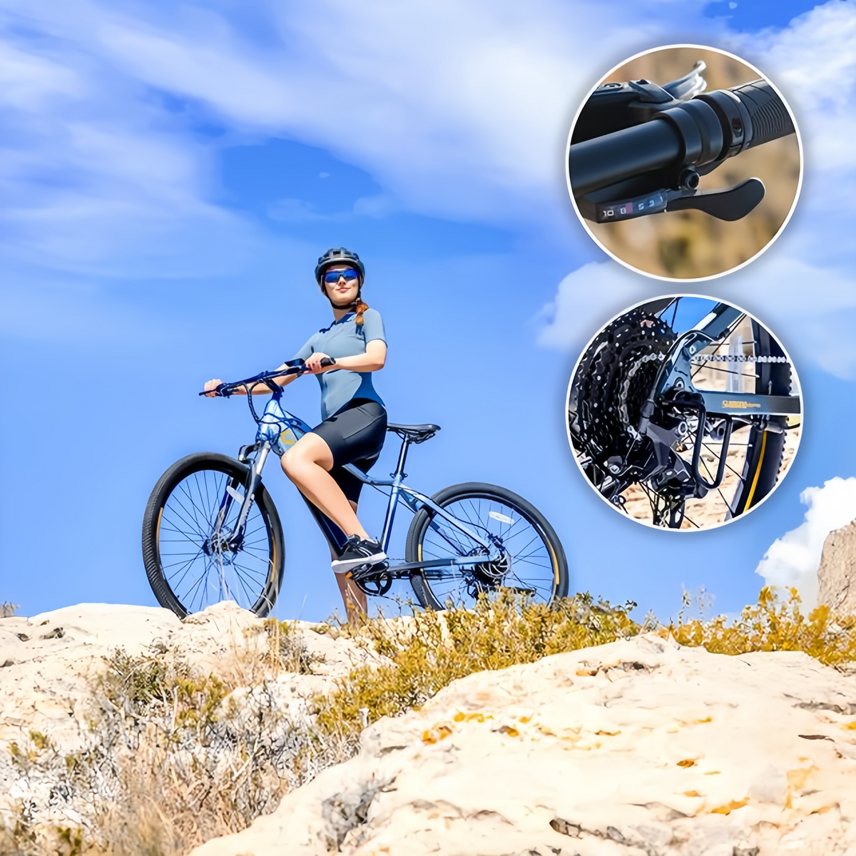 Bicicleta Mountain Avanti Bicicleta eléctrica de montaña 29", con 120Km de autonomía , suspensión delantera SR Suntour, cambio Shimano Cues de 10 velocidades y doble disco de freno hidráulico Tektro.