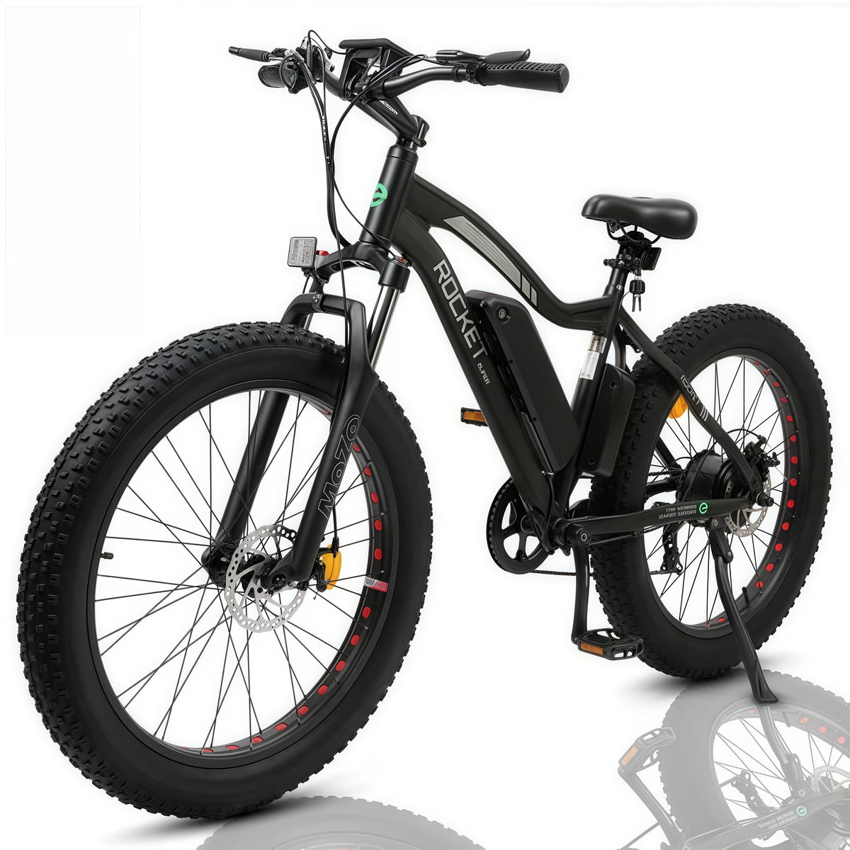 Ecotric 26 Inch Fat Tire Electric Bicycle Powerful 500 W Motor 36 V/12.5 Ah Removable Lithium Battery Beach Snow Shock Absorption Mountain for Adults