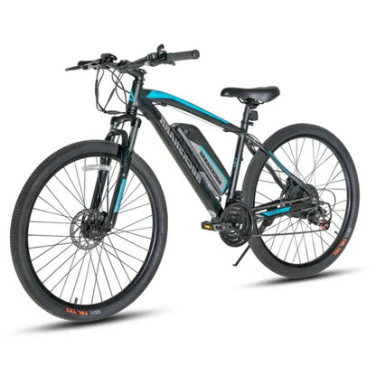 Hiland Rockshark Electric Bike Electric Mountain Bike Aluminum 26/27.5 inch 350W 20MPH Adults E-Bike Shimano 21 Speed Disc Brake Suspension Fork with 36V 10.4Ah Removable Battery