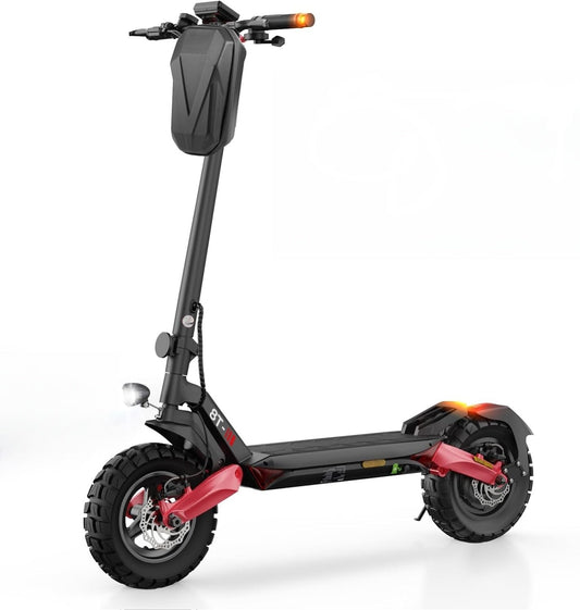 JAYSIMXIN Potente patinete eléctrico para adultos, patinete eléctrico todoterreno de 10 pulgadas, aplicación inteligente, batería de litio de 52V 33Ah, 130 km, 4-5 horas de carga.